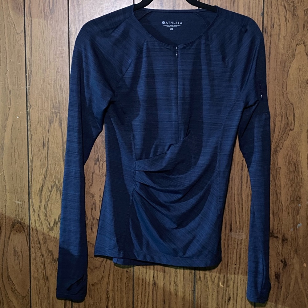 Athleta Dark Blue Long-Sleeve Swim Coverup